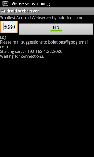 Webserver for Android