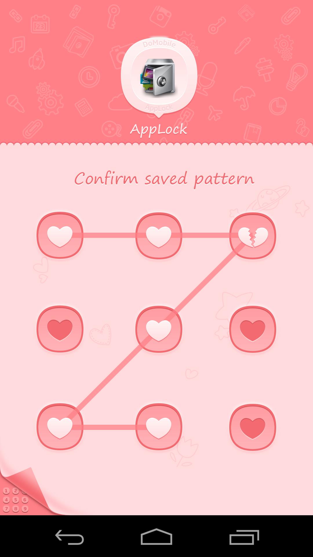 Android application AppLock Theme Pink screenshort