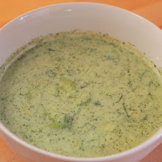 Cucumber-Dill Soup with Scallions
