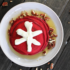 Red Velvet Pancakes with Cream Cheese Frosting