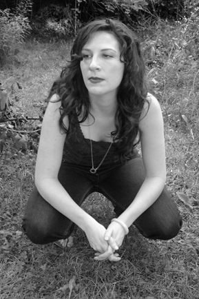 08-15 BW Squatting in yard