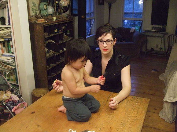 08-15 Baby on Table With Lipstick