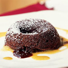 Chocolate Lava Cakes with Pistachio Cream