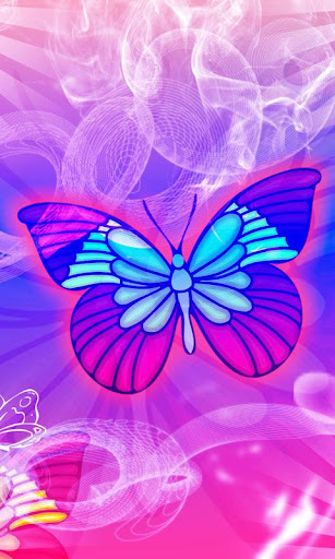 Purple Butterfly theme 480x800