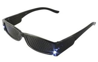 Gafas estenopeicas con luz