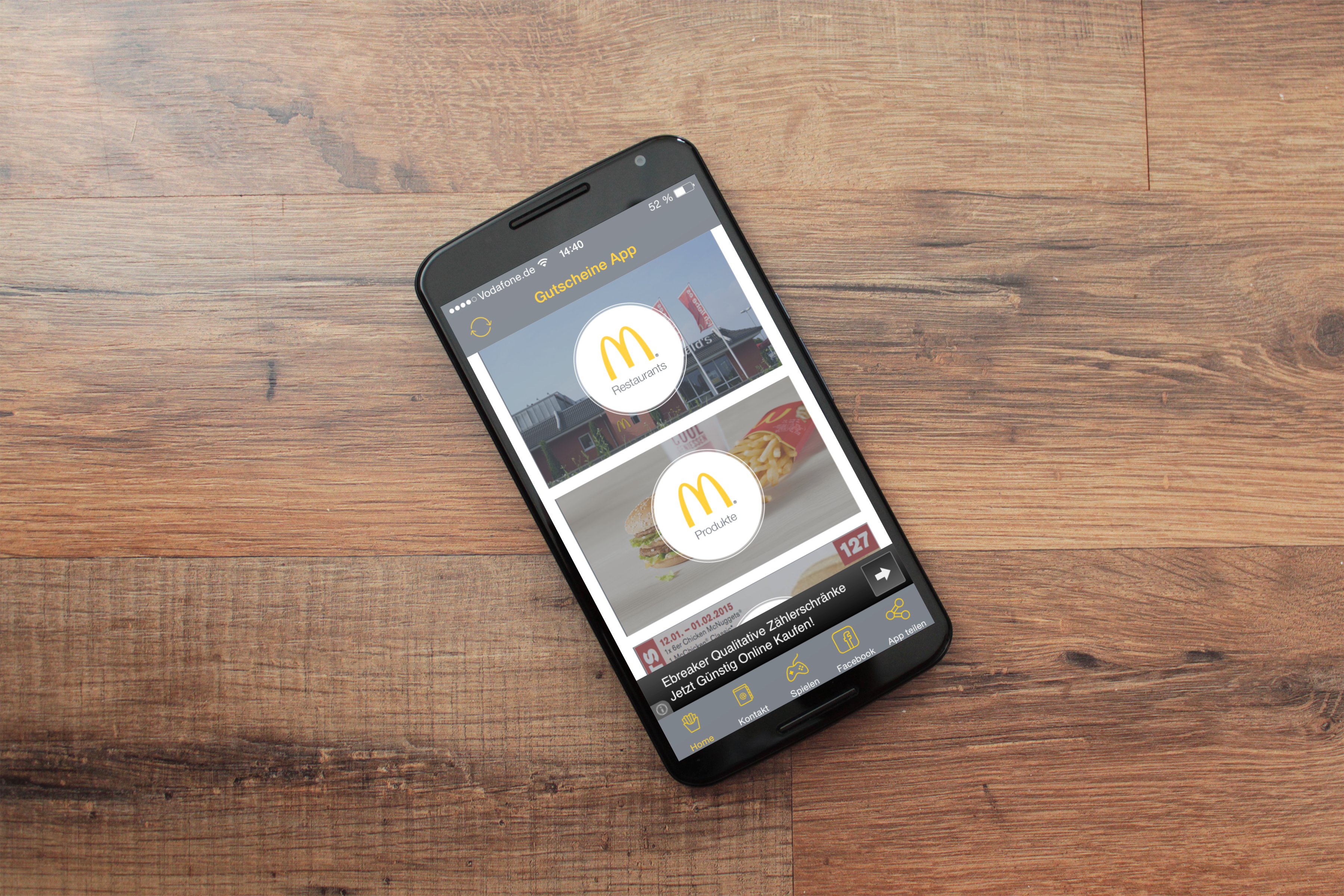 Android application McDonald's Gutscheine App Bonn screenshort