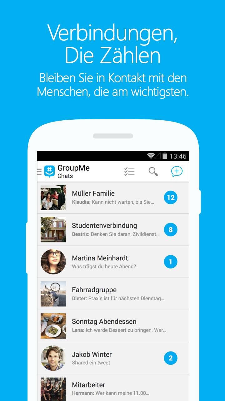 Android application GroupMe screenshort