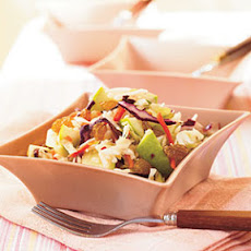 Peanutty Cabbage-Apple Slaw with Raisins