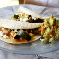 Zucchini Corn Tacos with Queso Fresco