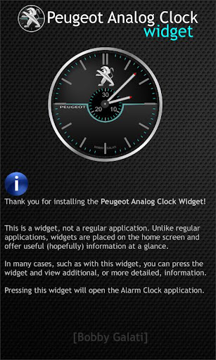 Peugeot Analog Clock Widget HD