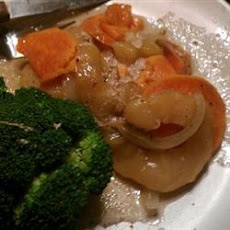Pork Chops with Apples, Onions, and Sweet Potatoes