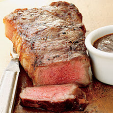 Strip Steaks with Red-Eye Barbecue Sauce