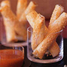 Shrimp and Sesame Sticks with Apricot Dipping Sauce