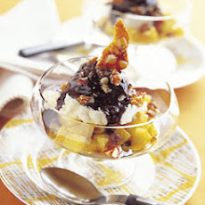 Caramelized Pineapple Sundaes with Chocolate-Coconut Sauce