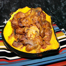 Acorn Squash Stuffed With Sausage and Sour Cream