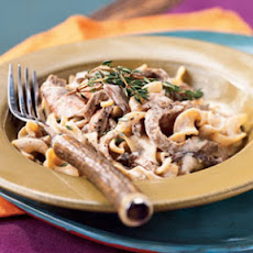 Flank Steak with Creamy Mushroom Sauce