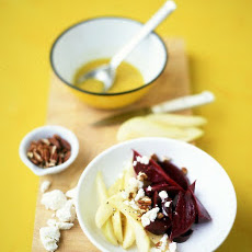 Beet, Pear, and Goat-Cheese Salad