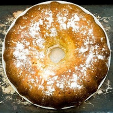 Sour cream pound cake with ruby red grapefruit
