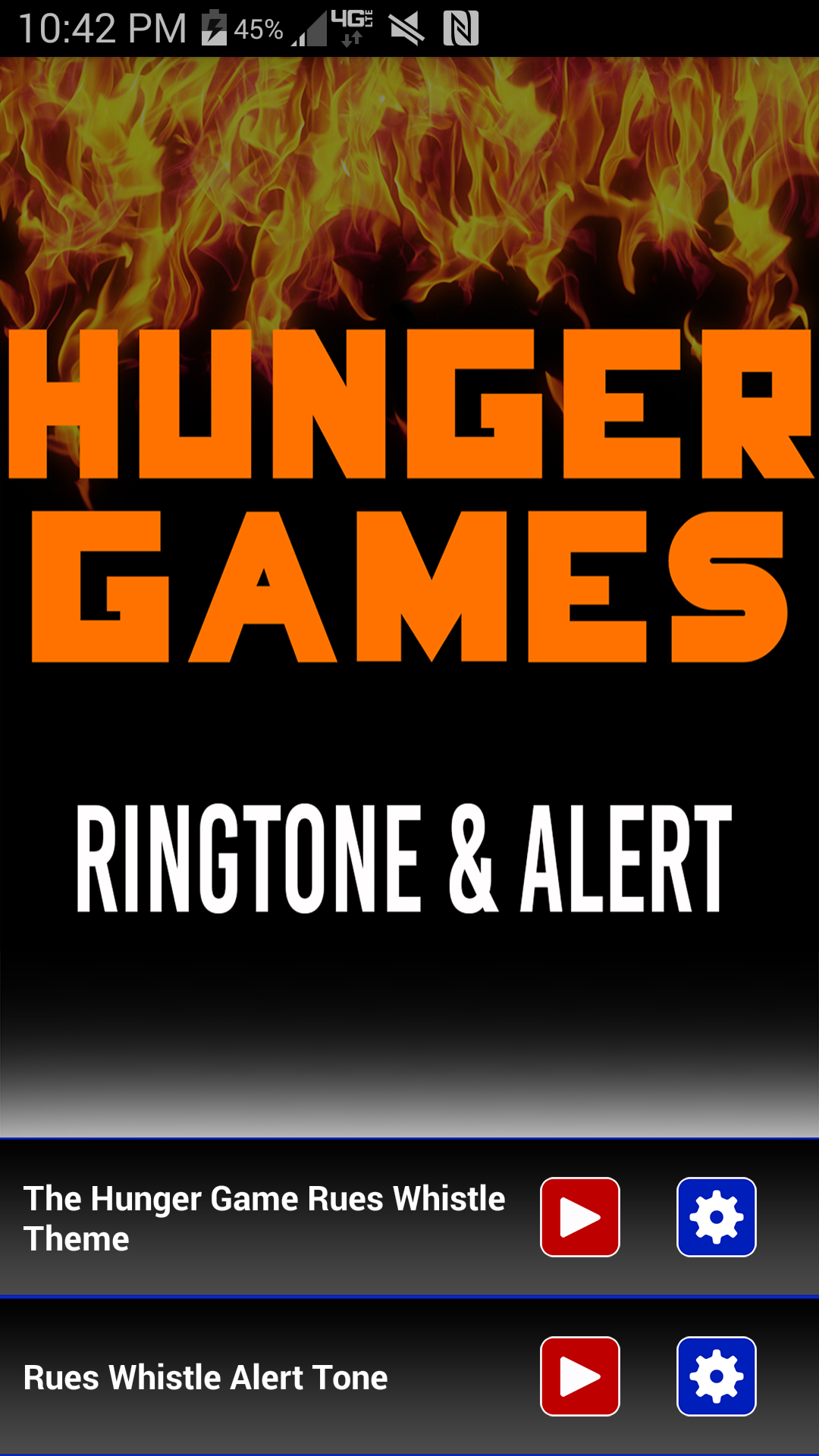 Android application The Hunger Games Ringtone screenshort