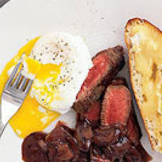 Steak and Eggs with Creamy Mushroom Sauce