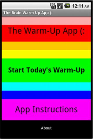 Brain Warm Up App