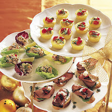 Polenta Bites with Blue Cheese, Tomatoes, and Pine Nuts