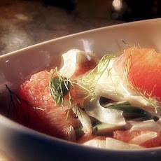 Warm Shaved Fennel with Pink Grapefruit