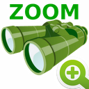 Binocular zooming mobile app icon