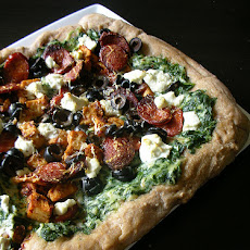Greek-Style Spinach Pizza With Phyllo Crust