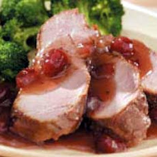 Orange Cranberry Glazed Pork Tenderloin