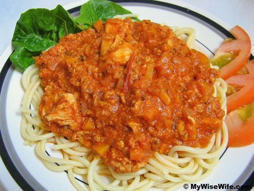 Home cooked Spaghetti Bolognese