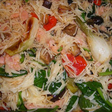 Sockeye Popeye Pasta With Roasted Vegetables