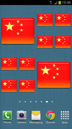 Chinese Flag Sticker Widget