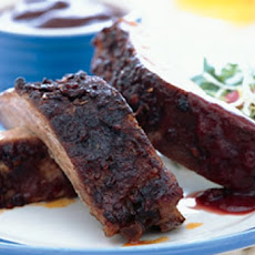 Baked Ribs with Spicy Blackberry Sauce