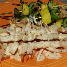 Grilled Shrimp With Spicy Lime Cream