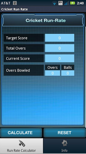 Cricket Run Rate Calculator