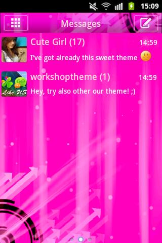 ピンクのテーマ Pink Theme GO SMS