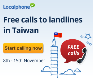 free calls, Taiwan