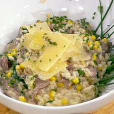 Sweet Corn, Black Trumpet and Truffle Risotto