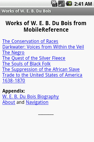 Works of W. E. B. Du Bois