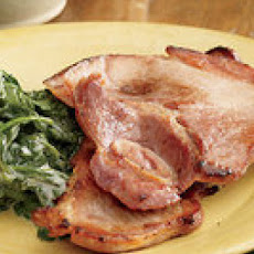 Maple Ham with Spicy Creamed Spinach