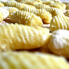 Gnocchi and Tiny Meatballs with Creamy Parsley Pesto