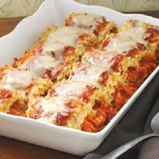 Grilled Chicken and Portobello Lasagna Rollups