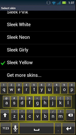 【免費個人化App】Sleek Yellow Keyboard Skin-APP點子