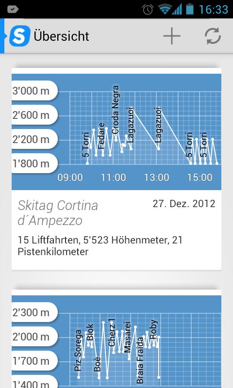 Android application Skiline screenshort