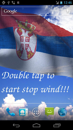 3D Serbia Flag Live Wallpaper