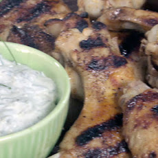 Chicken Wings with Red Hot Honey Glaze and Blue Cheese-Celery Dipping Sauce
