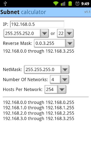 Simple Subnet Calculator