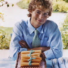 Cocoa Buttermilk Cake with Scrolled Tuiles