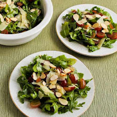 Arugula, Red Grape, and Shaved Manchego Salad with Almonds